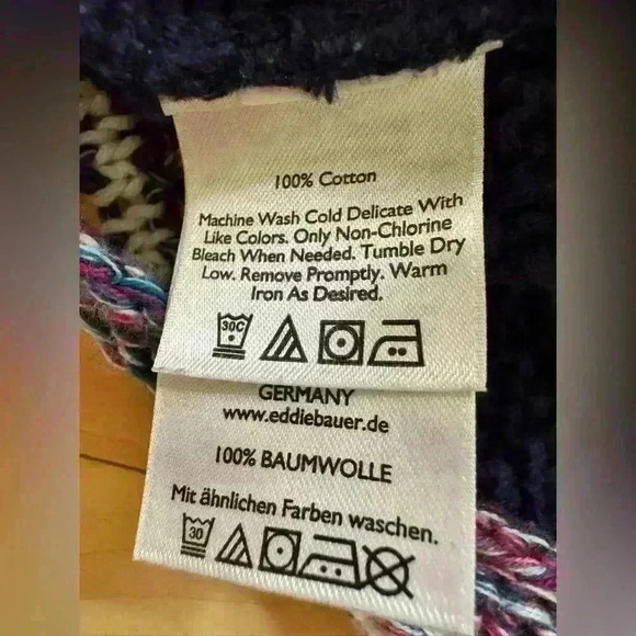 Eddie Bauer Women’s Open Knit Crochet Cotton Boat Neck  Fall Winter Sweater - Picture 5 of 5